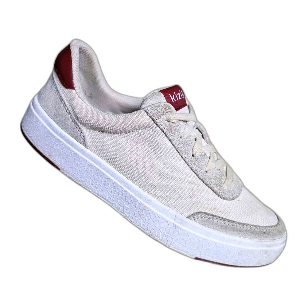 Kizik Shoes Mens 7.5 Womens 9 Prague Creme Hands Free Sneaker Casual Low